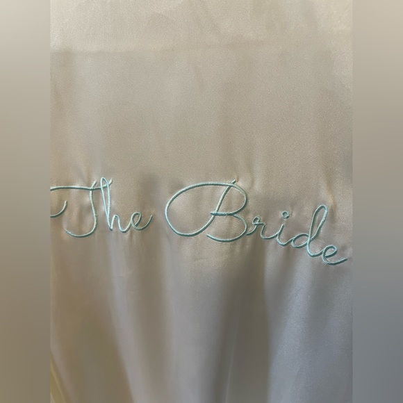 White Silk Bride Robe - Picture 2 of 7